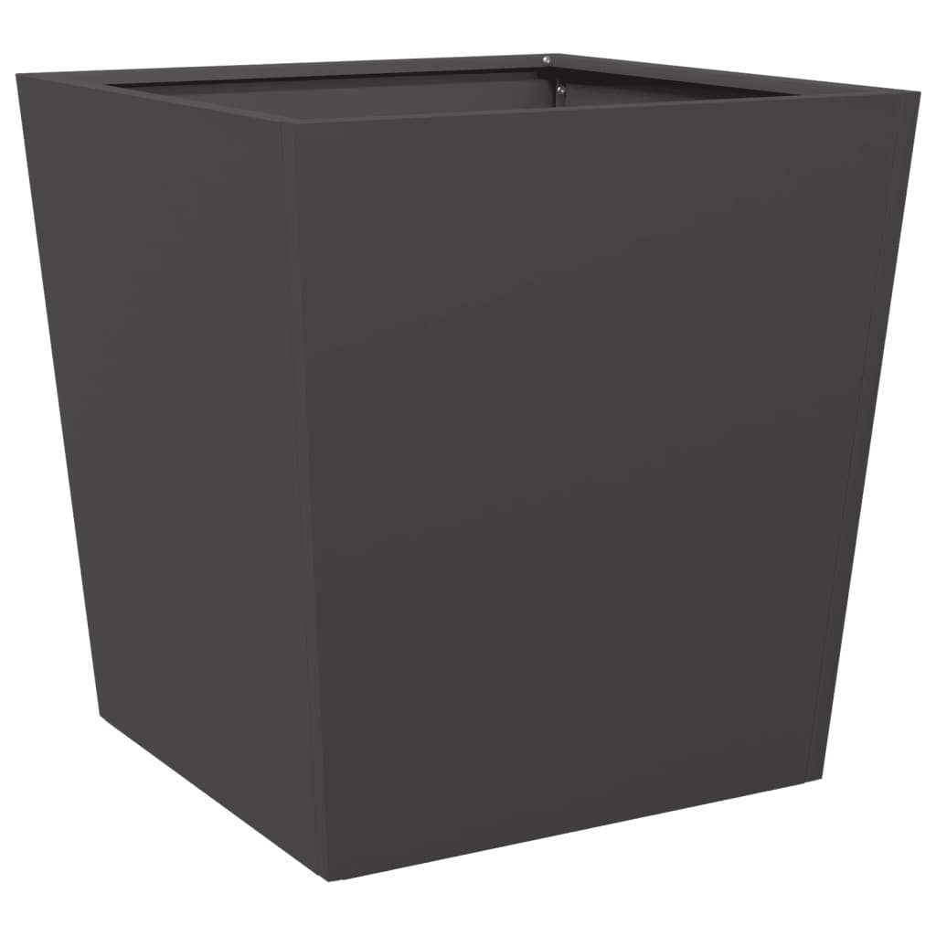 Vidaxx Pflanzgefäß 50x50x50 cm Stahl schwarz