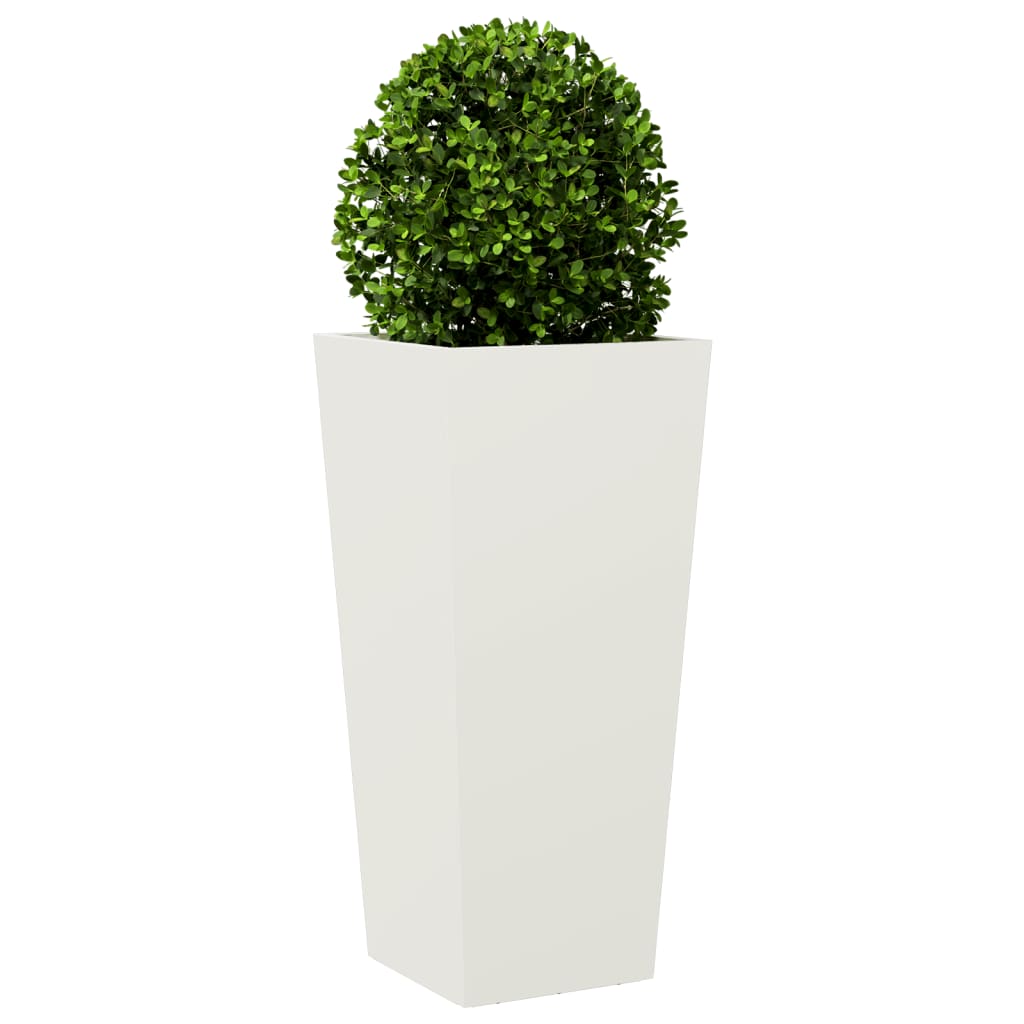 Vidaxx Pflanzgefäß 35x35x75 cm Stahl weiß