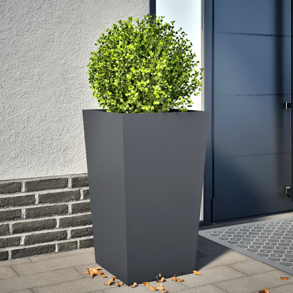 Vidaxx Pflanzgefäß 45x45x75 cm Stahl Anthrazit