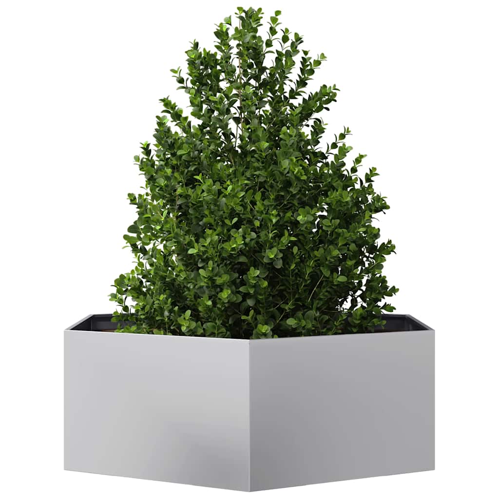 Vidaxx Pflanzgefäß Sechseck 138x120x45 cm verzinkter Stahl