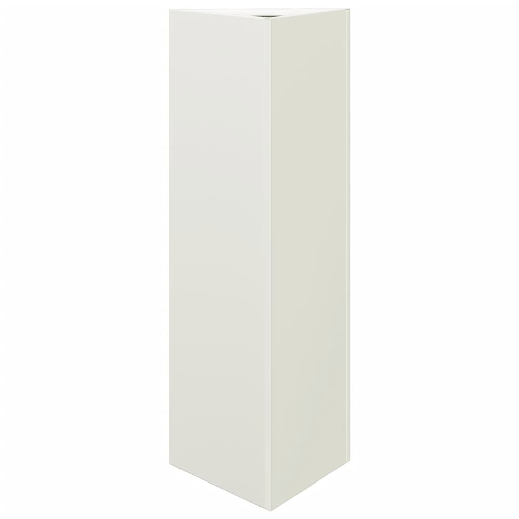 Vidaxx Pflanzgefäß Dreieck 30x26x75 cm Stahl weiß