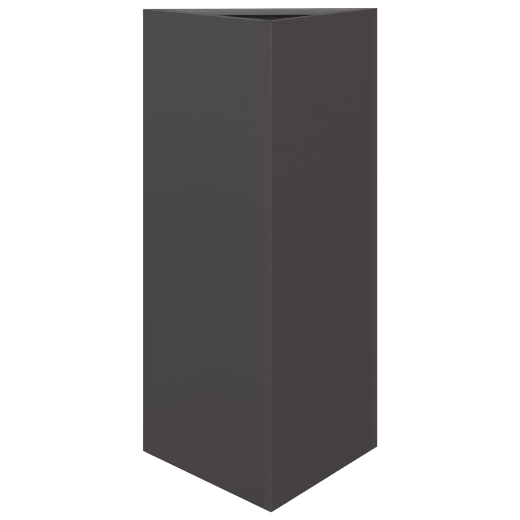 Vidaxx Pflanzgefäß Dreieck 40x34,5x70 cm Stahl schwarz