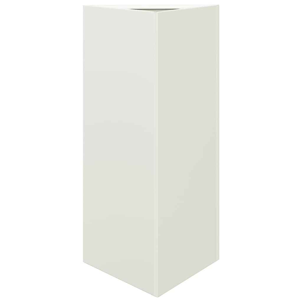 Vidaxx Pflanzgefäß Dreieck 40x34,5x70 cm Stahl weiß