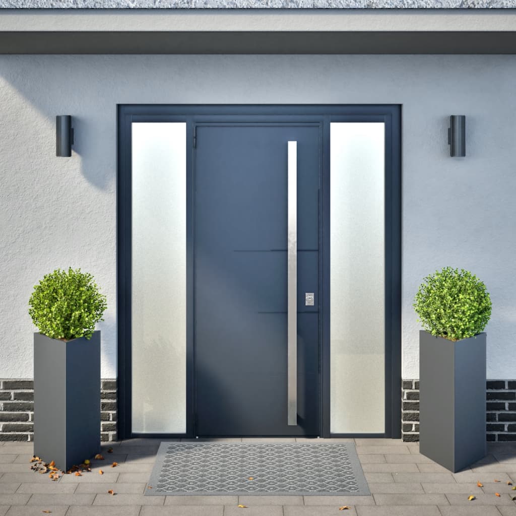 Vidaxx Pflanzgefäße 2 Stk. Dreieck 40x34,5x70 cm Stahl Anthrazit