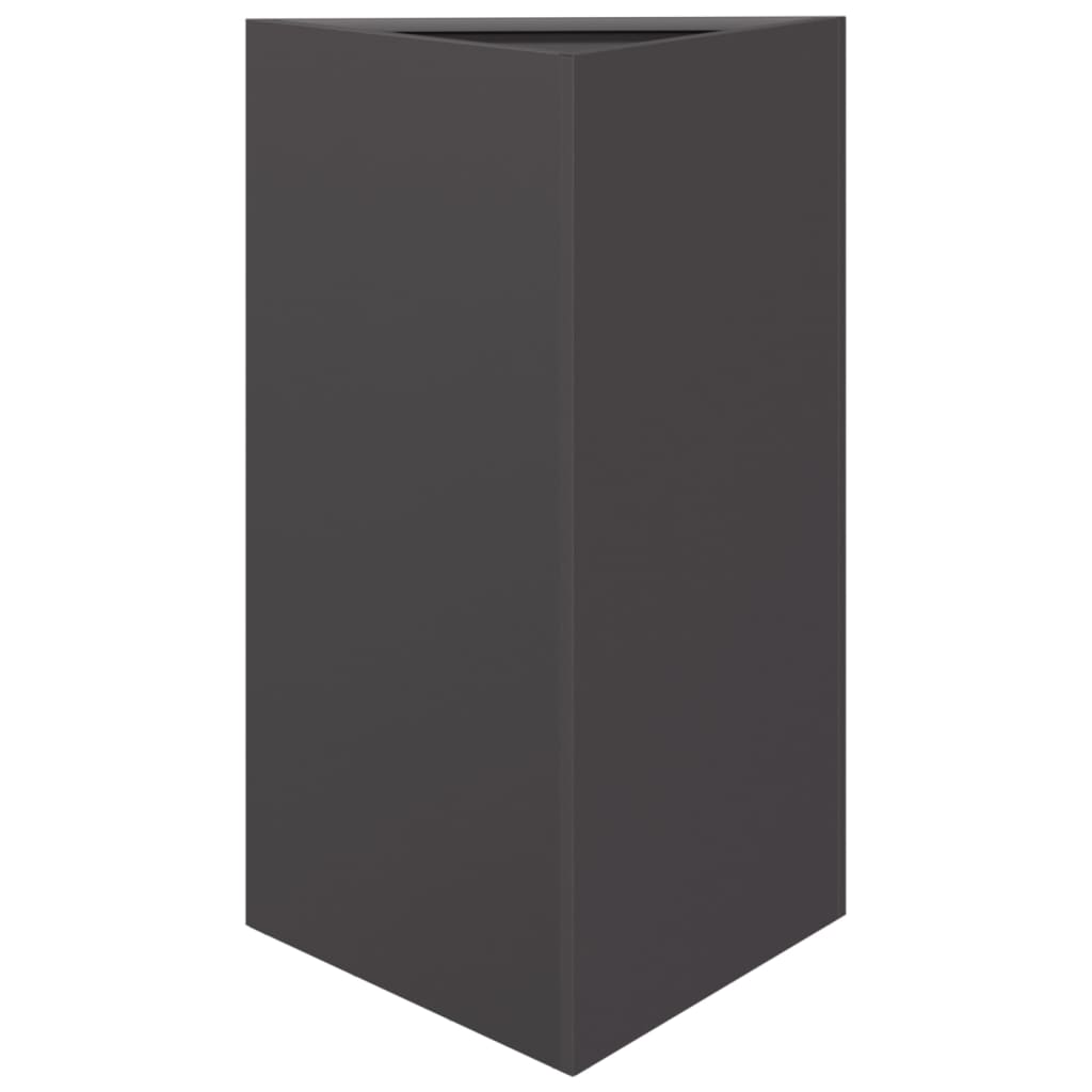 Vidaxx Pflanzgefäß Dreieck 50x43x75 cm Stahl schwarz