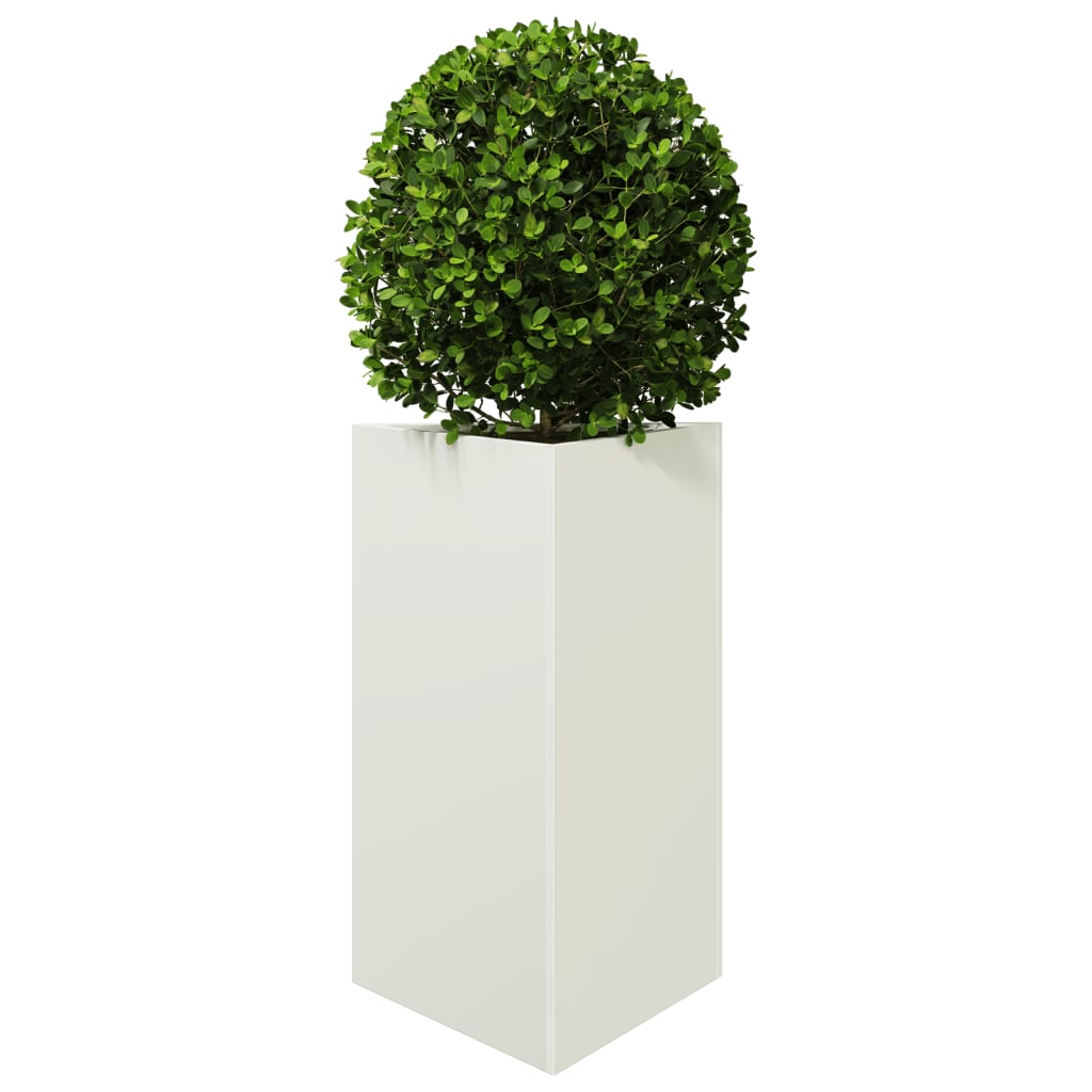 Vidaxx Pflanzgefäß Dreieck 50x43x75 cm Stahl weiß