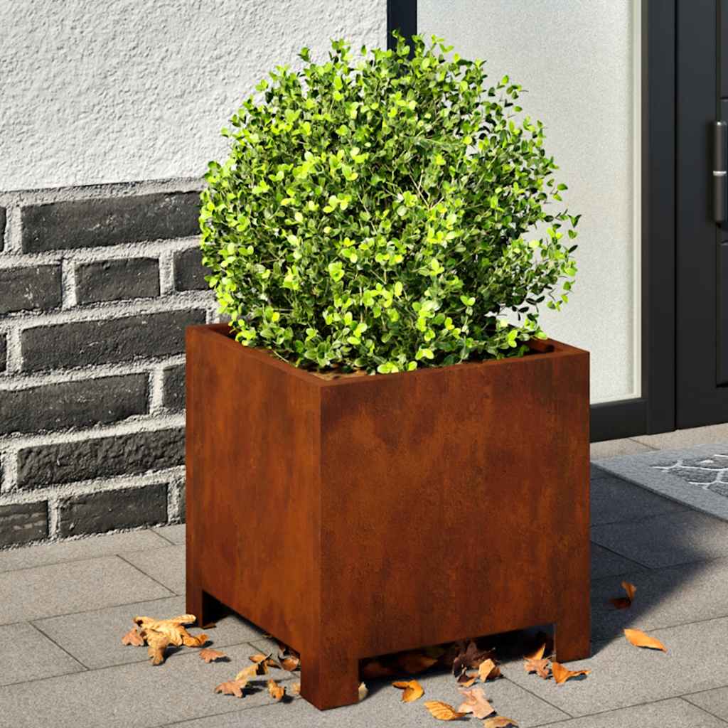 Vidaxx Pflanzgefäße 2 Stk. 30x30x30 cm wetterfester Stahl
