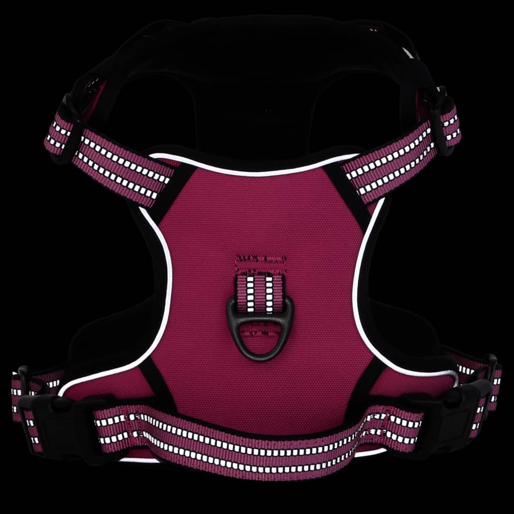 VidaXL Hundegeschirr mit reflektierenden Streifen, verstellbar, S, Rosa