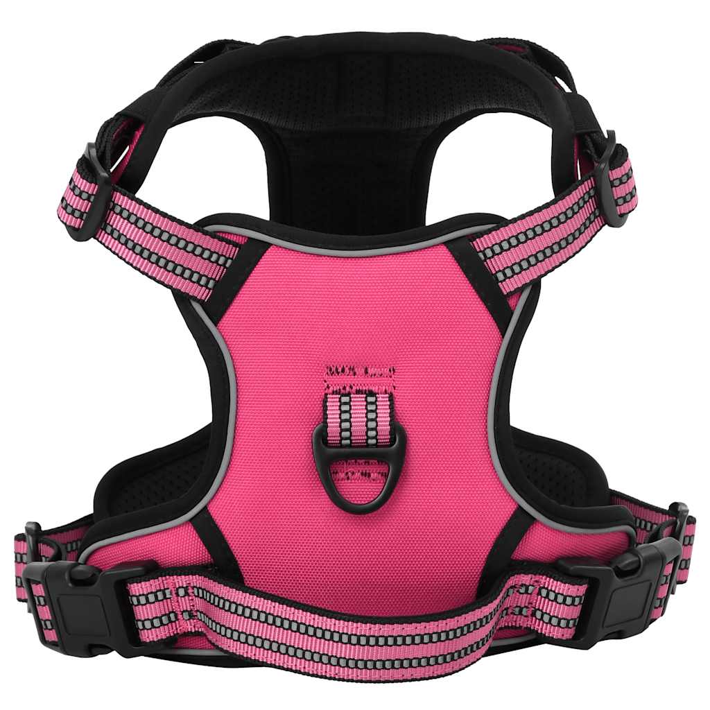 Vidaxl Hundegeschirr mit reflektierenden Streifen verstellbar XL Pink