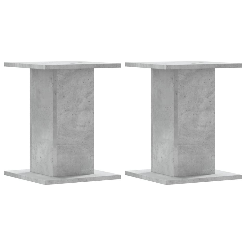VidaXL Lautsprecherständer 2 Stück 30x30x40 cm Holzwerkstoff Betongrau