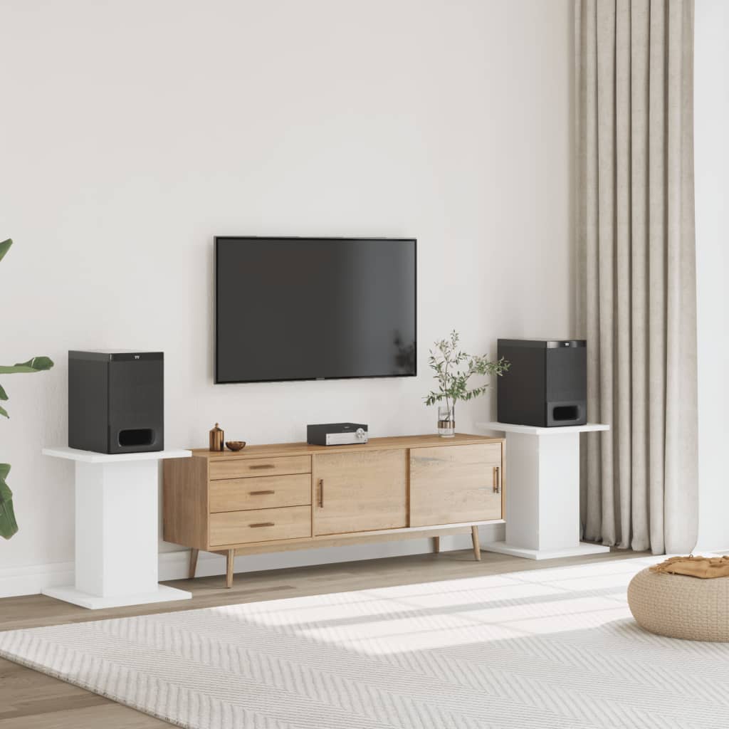 Vidaxx Lautsprecherständer 2 Stk. 30x30x60 cm verarbeitetes Holz weiß