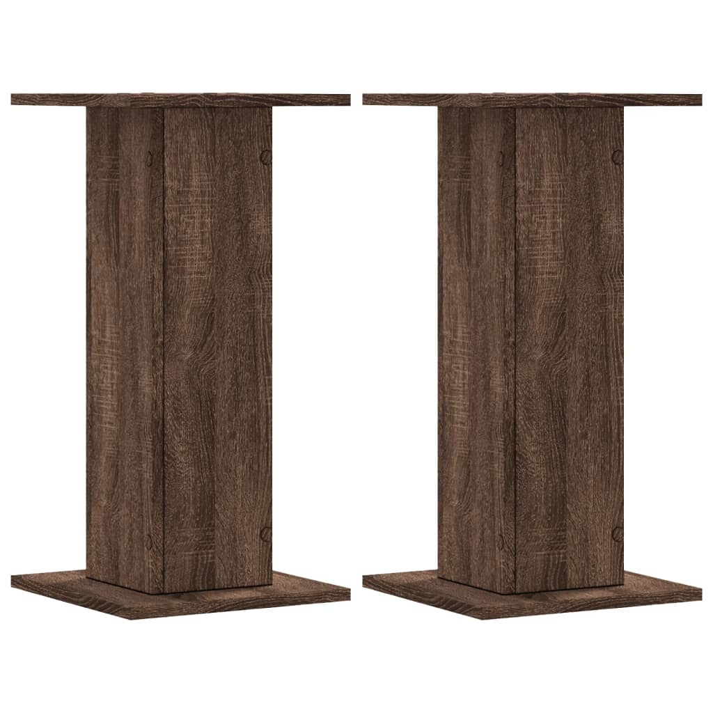 VidaXL Lautsprecherständer 2 Stück 30x30x60 cm Holzwerkstoff braune Eiche