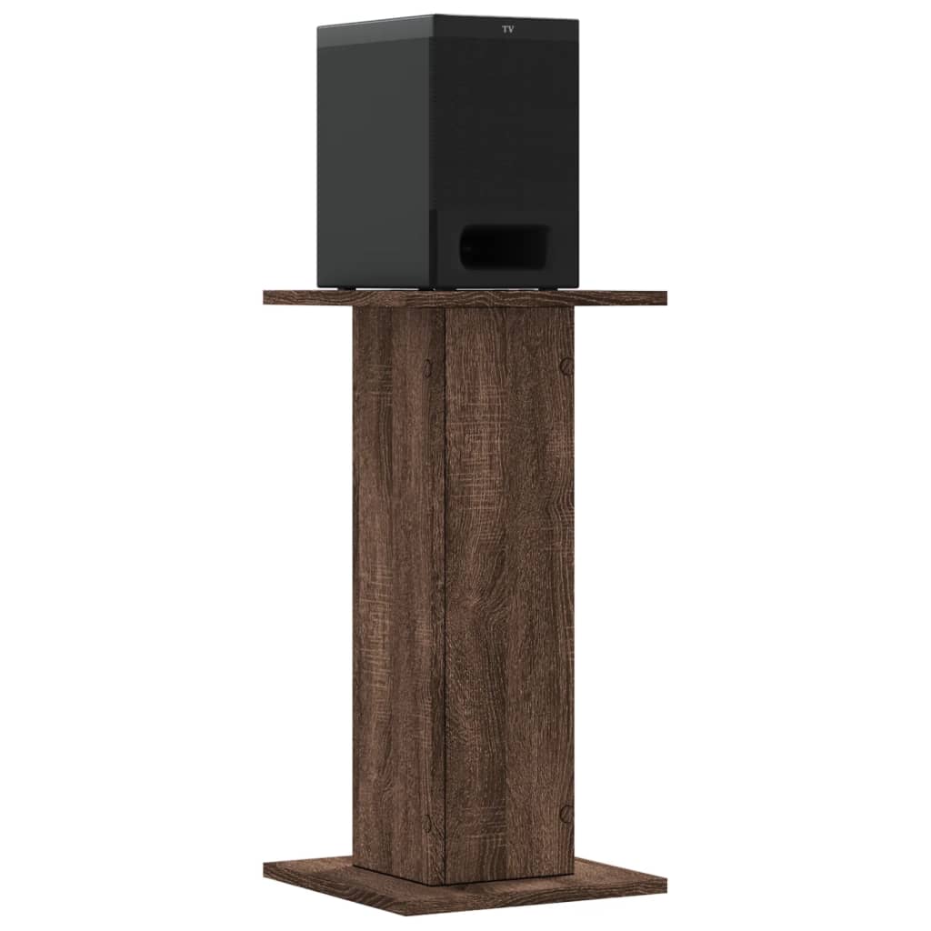 VidaXL Lautsprecherständer 2 Stück 30x30x60 cm Holzwerkstoff braune Eiche