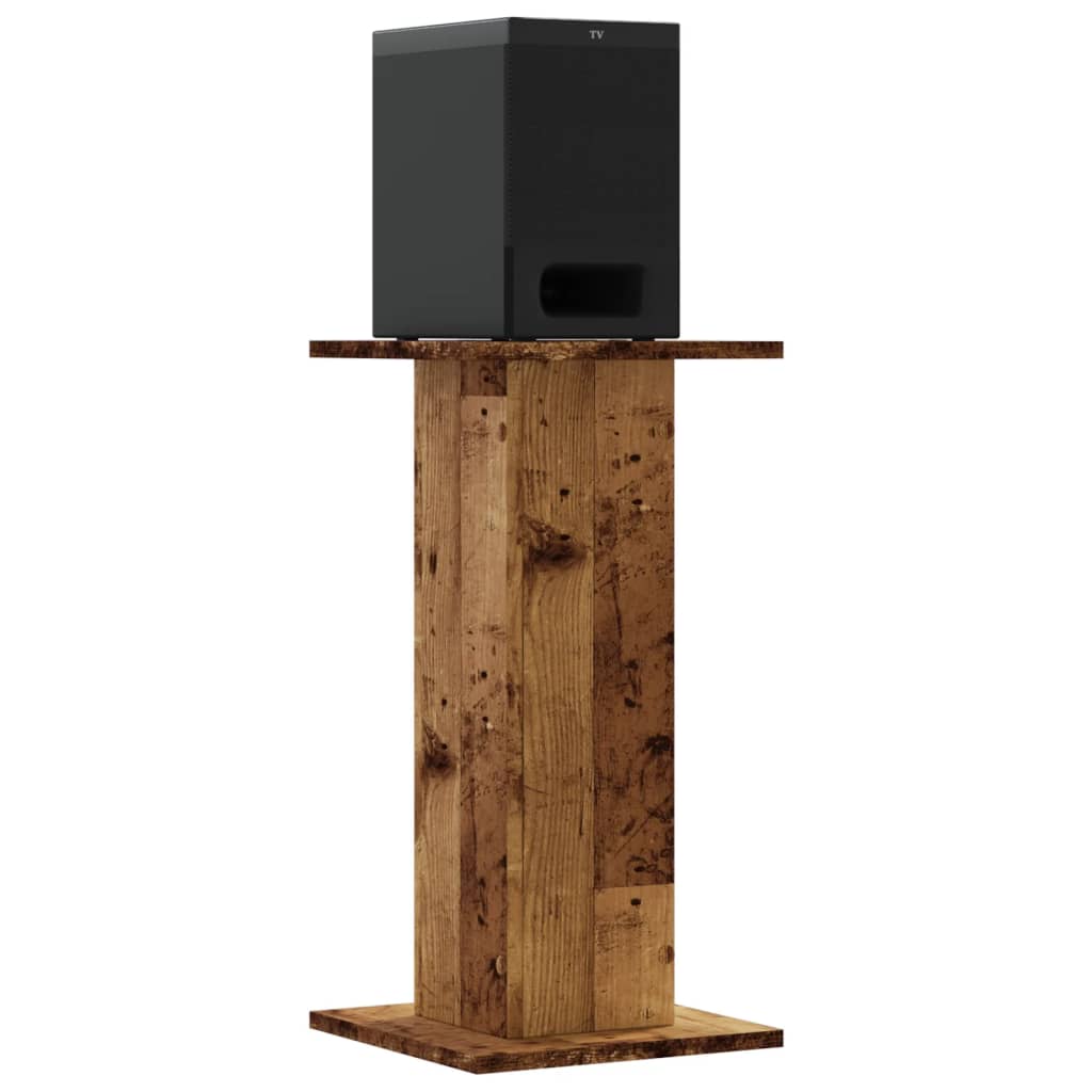 Vidaxx Lautsprecherständer 2 Stück 30x30x60 cm behandeltes Holz, altholzfarben