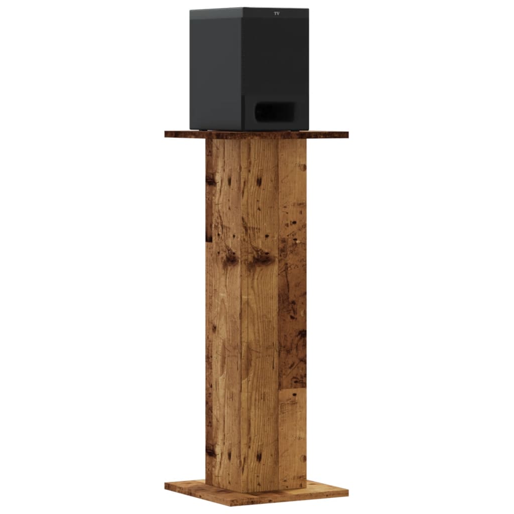 VidaXL Lautsprecherständer 2 Stück 30x30x80 cm behandeltes Holz, altholzfarben
