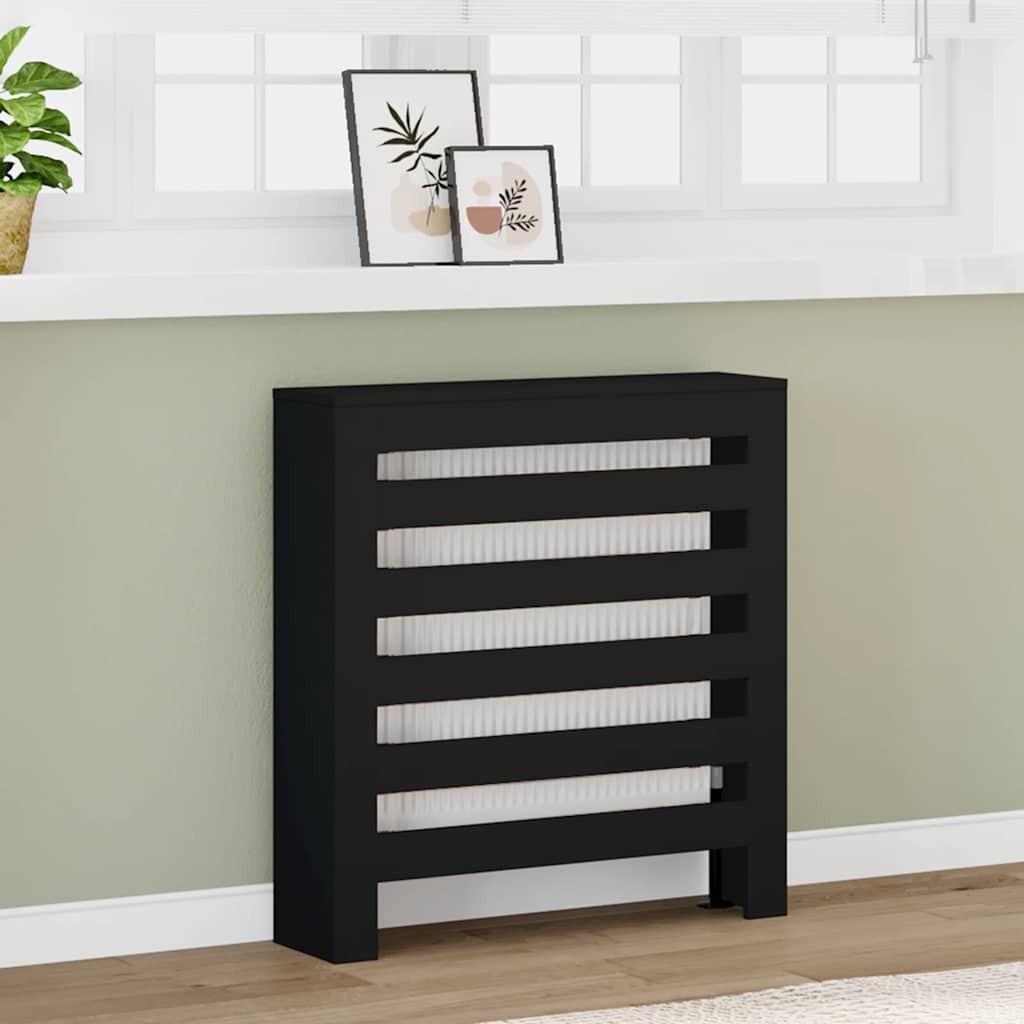 Vidaxx-Heizkörpergehäuse 78x20x82 cm, lackiertes Holz schwarz