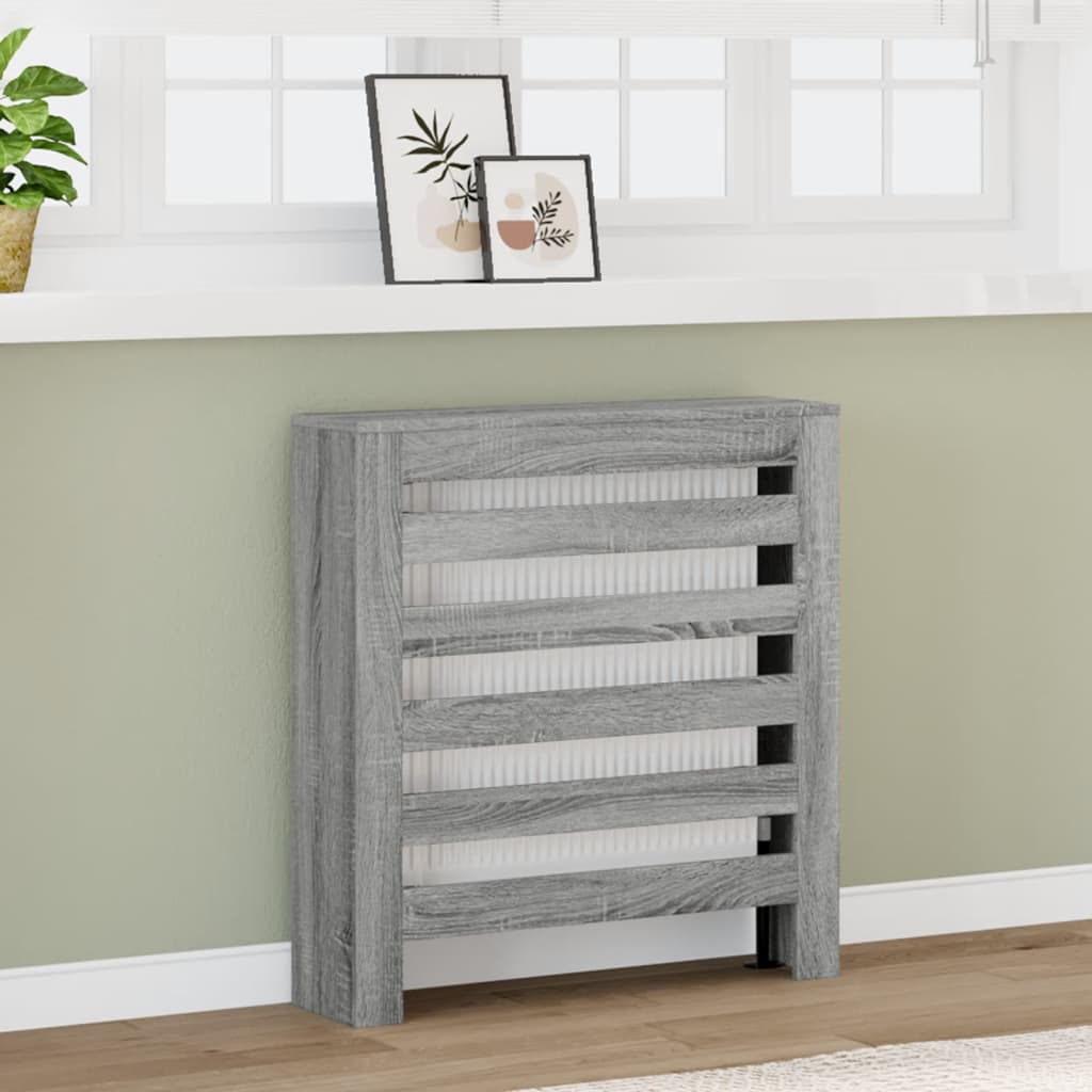Vidaxx-Heizkörpergehäuse 78 x 20 x 82 cm, Holzwerkstoff, Farbe Sonoma-Eiche, grau
