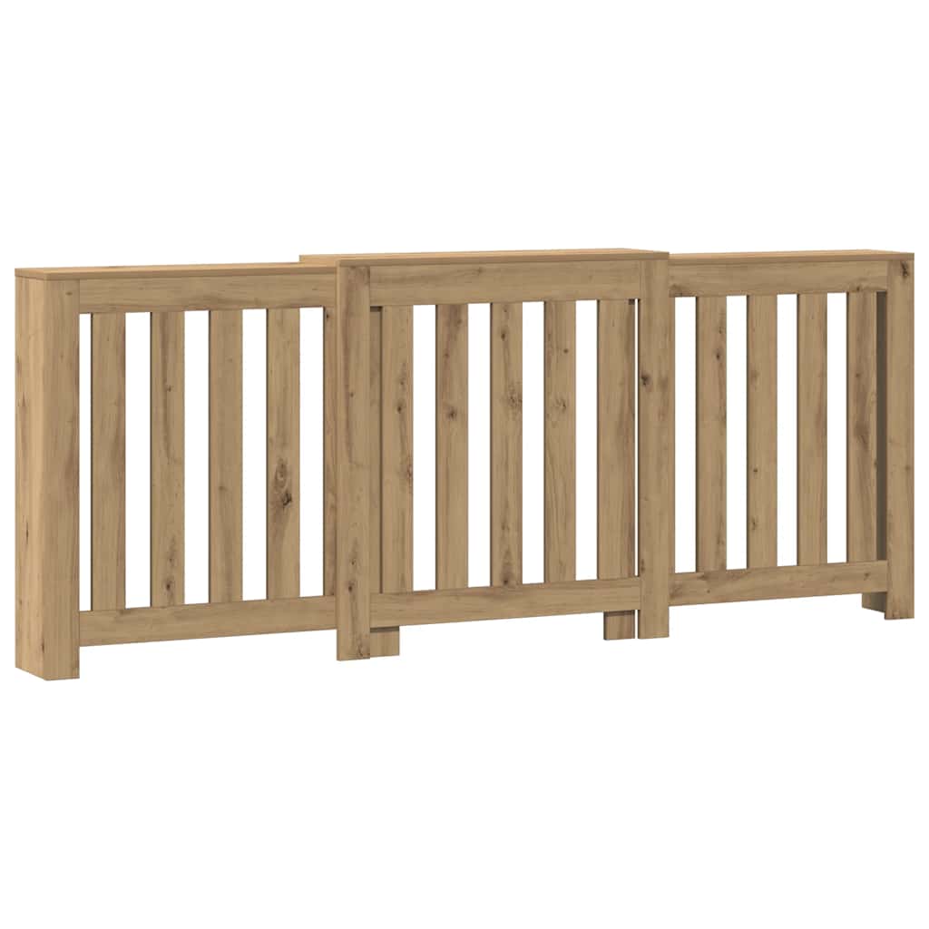 Vidaxx-Heizkörpergehäuse 205 x 21,5 x 83,5 cm, handgefertigtes Holz, handwerkliche Eiche