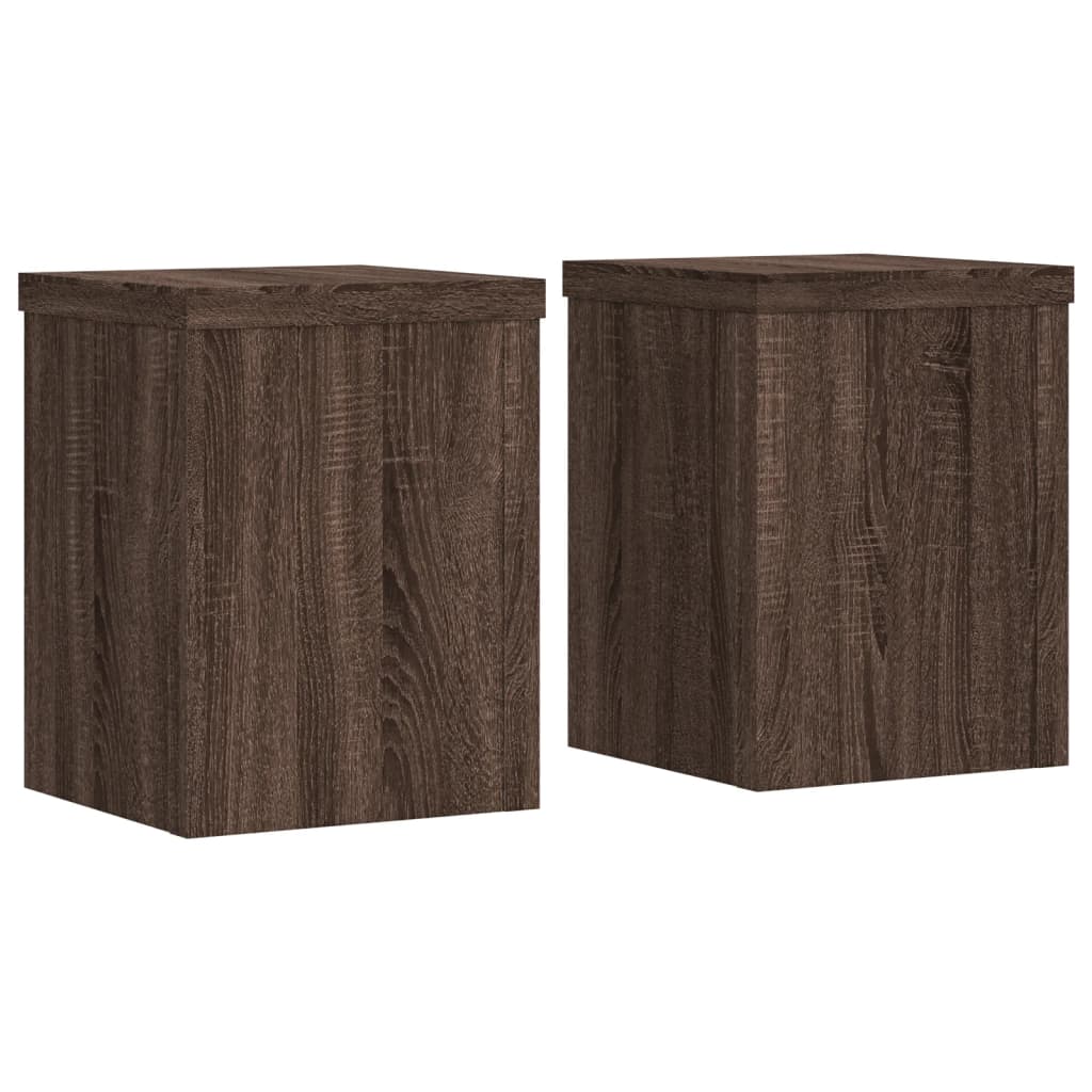 Vidaxx Pflanzenständer 2 Stück 15x15x20 cm Holzwerkstoff braune Eiche
