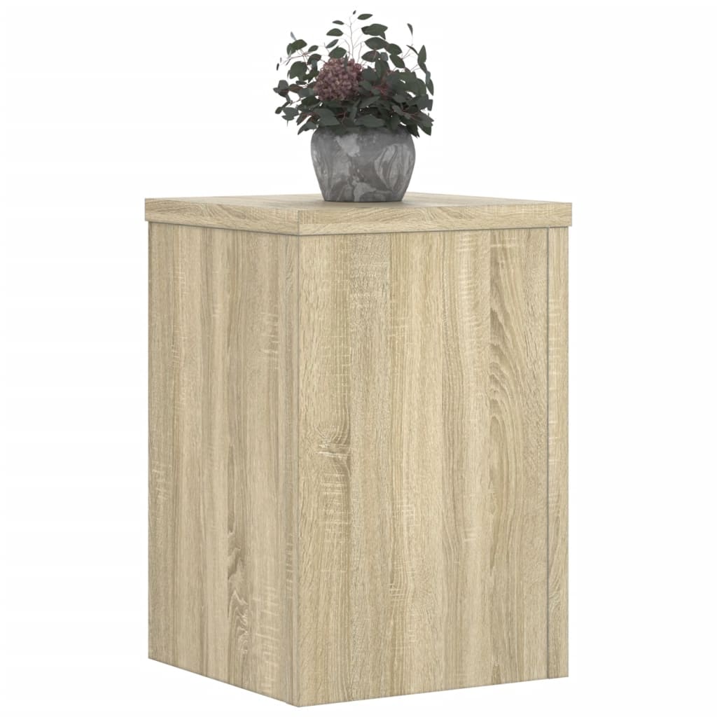 VidaXL Pflanzenständer, 2 Stück, 20 x 20 x 30 cm, Holzwerkstoff, Sonoma-Eiche