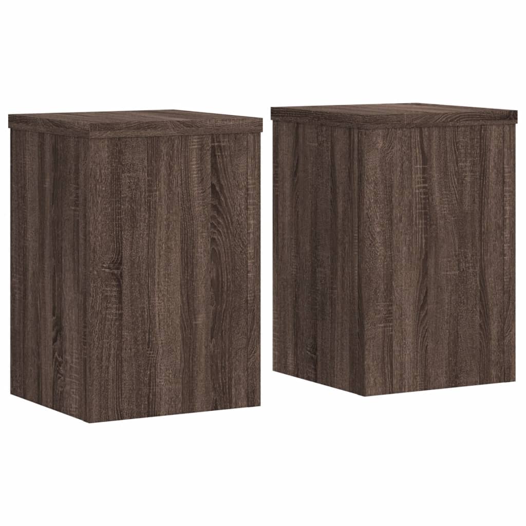 Vidaxx Pflanzenständer 2 Stück 20x20x30 cm Holzwerkstoff braune Eiche