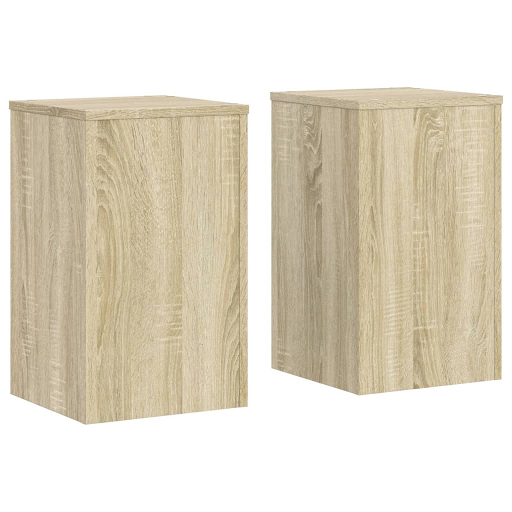 VidaXL Pflanzenständer, 2 Stück, 30 x 30 x 50 cm, Holzwerkstoff, Sonoma-Eiche