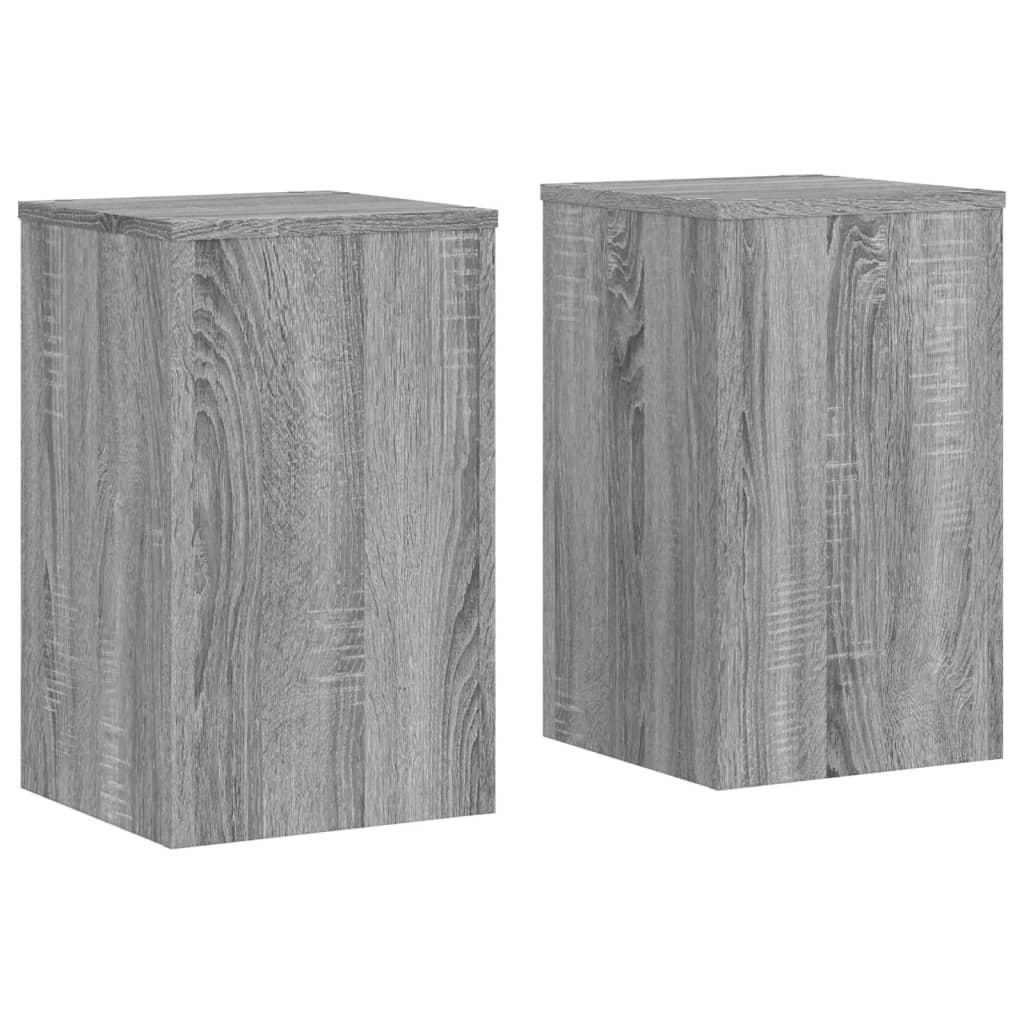 Vidaxxl-Pflanzenständer, 2 Stück, 30 x 30 x 50 cm, Holzwerkstoff, graues Sonoma