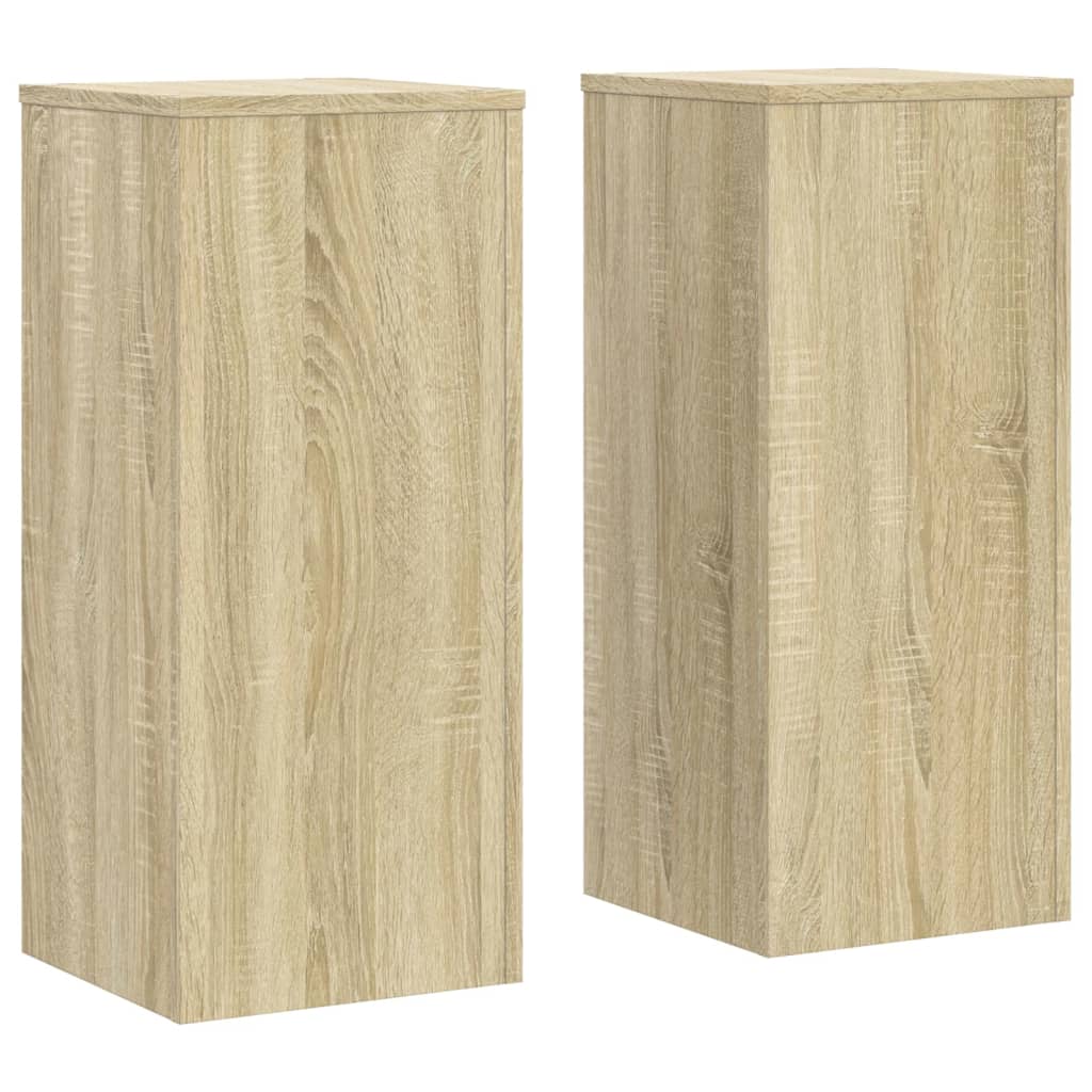 VidaXL Pflanzenständer, 2 Stück, 30 x 30 x 70 cm, Holzwerkstoff, Sonoma-Eiche