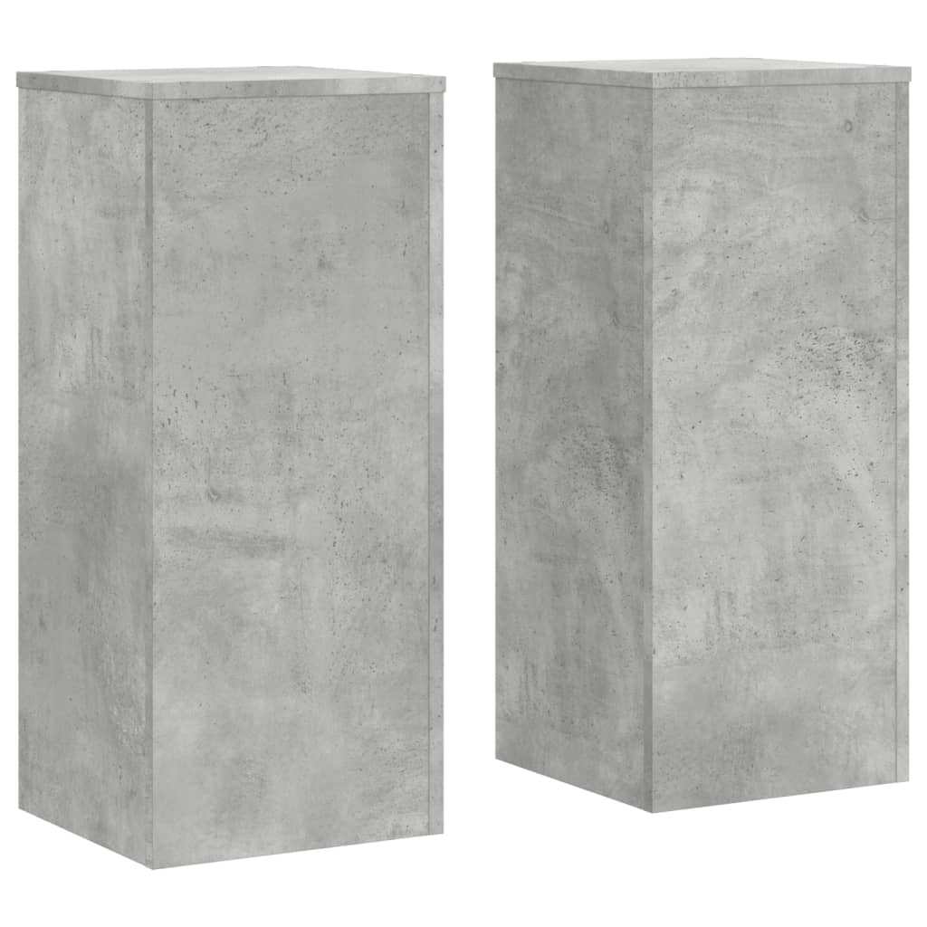 VidaXL Pflanzenständer 2 Stück 30x30x70 cm Holzwerkstoff Betongrau