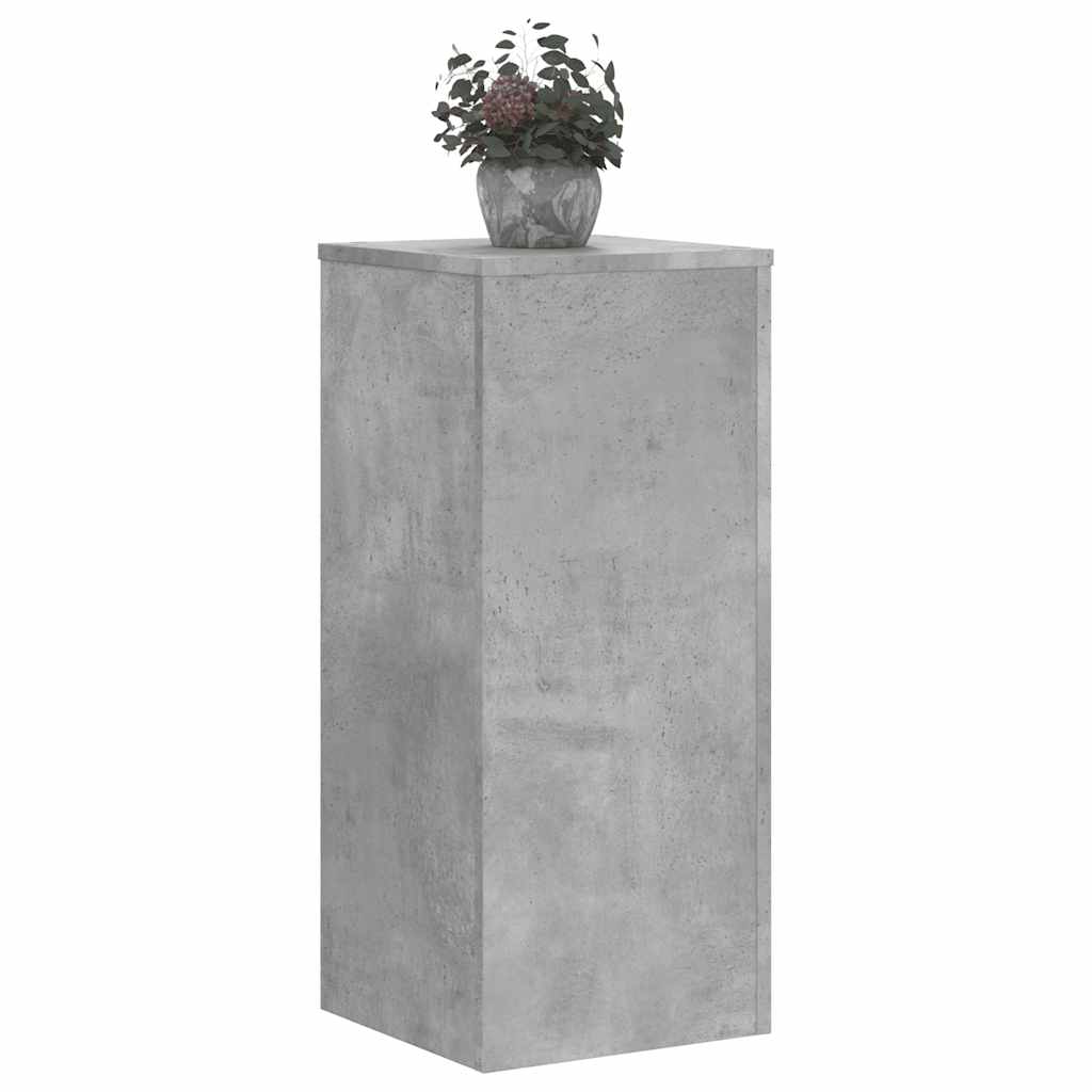 VidaXL Pflanzenständer 2 Stück 30x30x70 cm Holzwerkstoff Betongrau