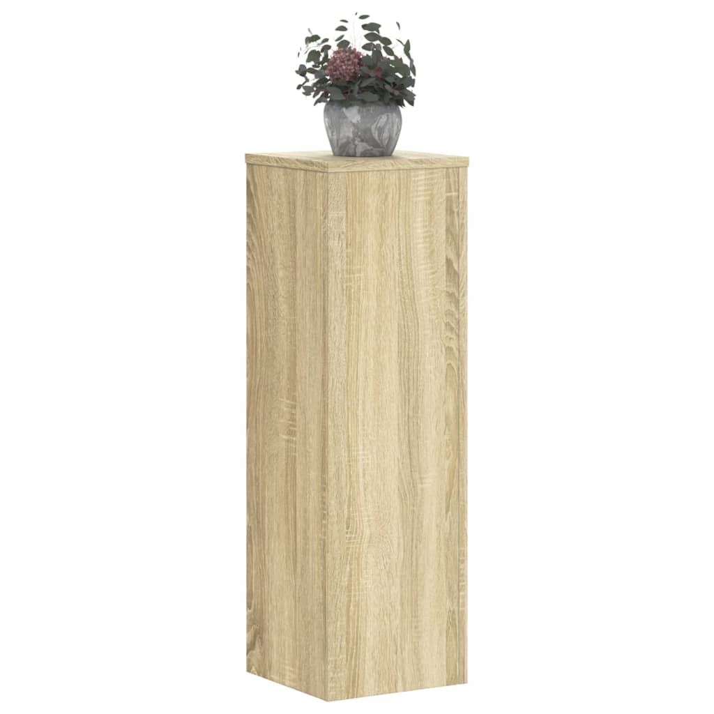 VidaXL Pflanzenständer 2 Stück 25x25x80 cm, Holzwerkstoff Sonoma-Eiche