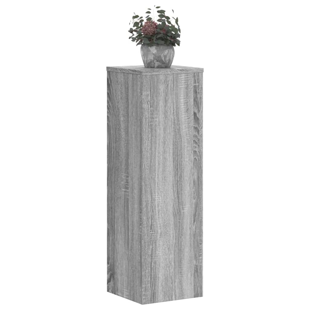 Vidaxxl-Pflanzenständer, 2 Stück, 25 x 25 x 80 cm, Holzwerkstoff, graues Sonoma