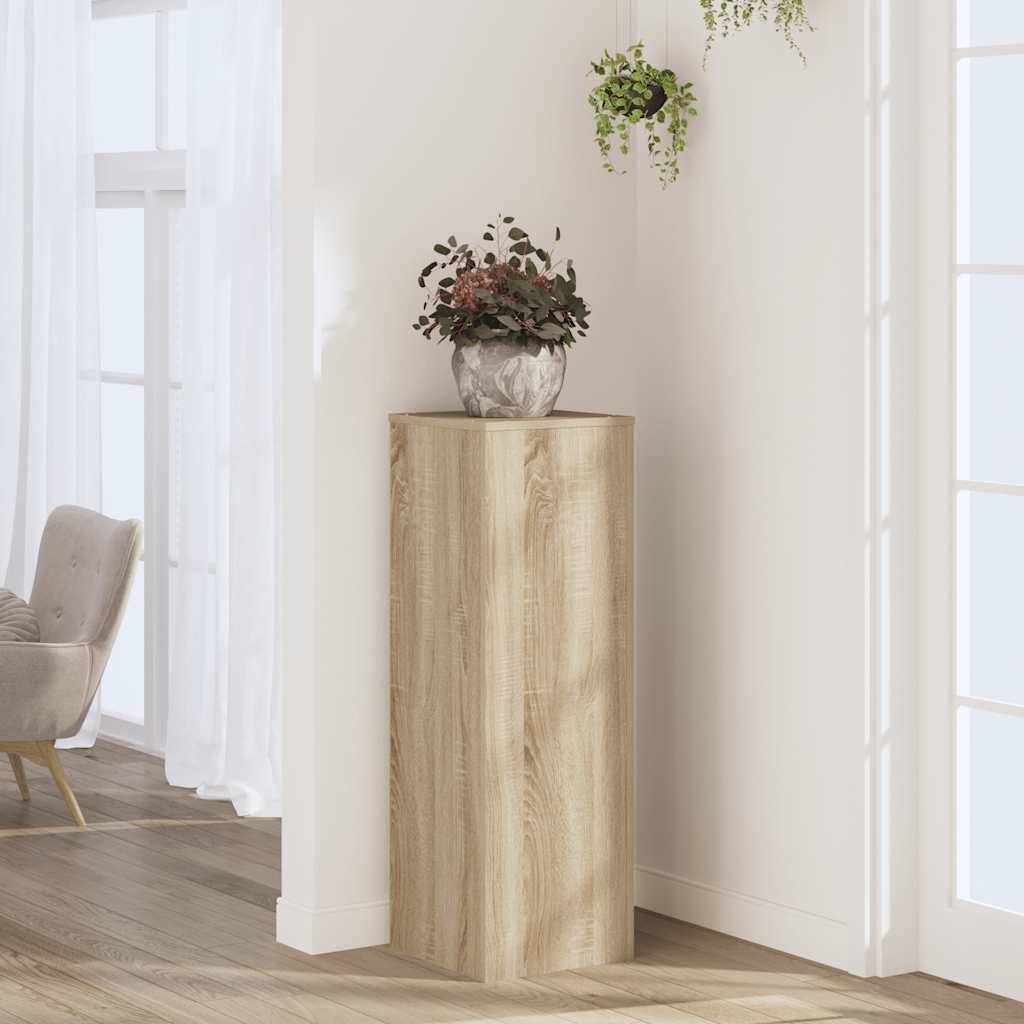 VidaXL Pflanzenständer 33 x 33 x 100 cm, Holzwerkstoff, Sonoma-Eiche, farbig