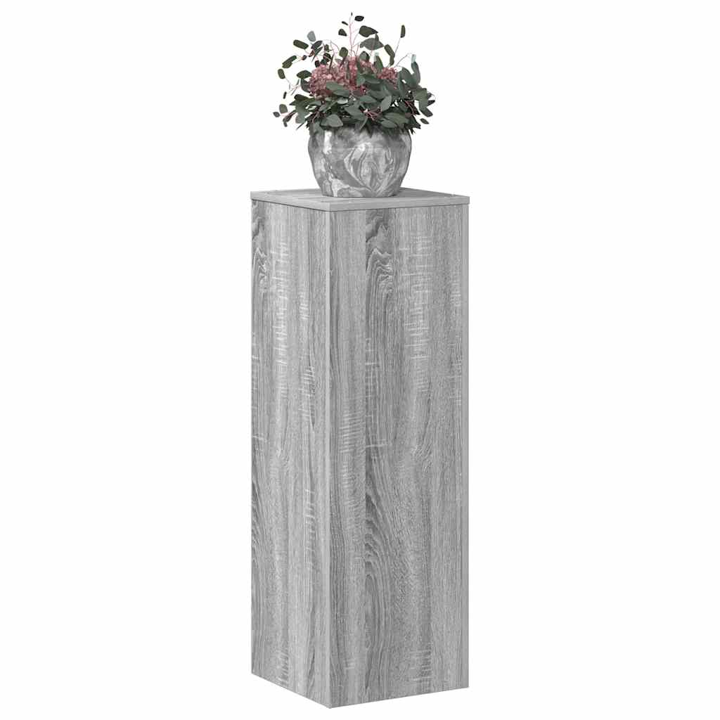 Vidaxx Pflanzenständer 33x33x100 cm, Holzwerkstoff, Sonoma-Eiche, grau