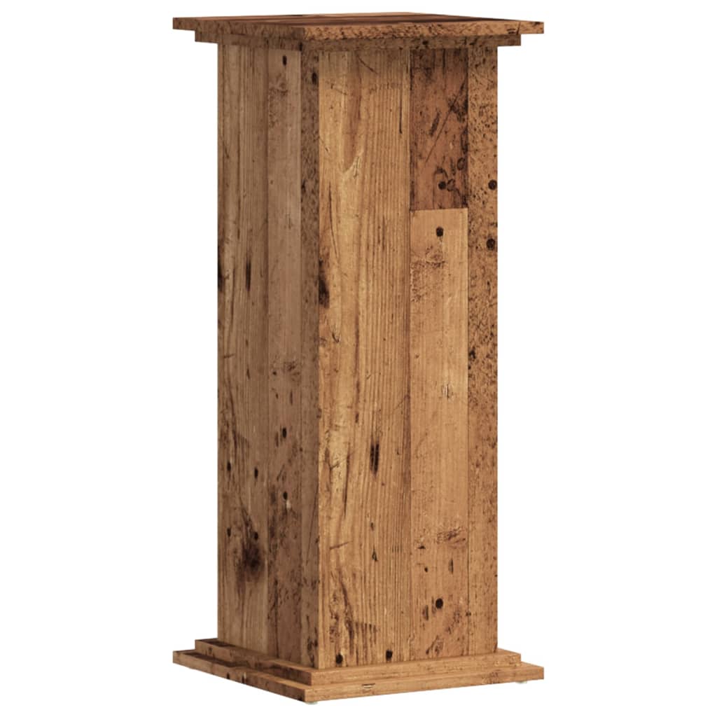 VidaXL Pflanzenständer 33x33x80 cm Holzwerkstoff, altholzfarben