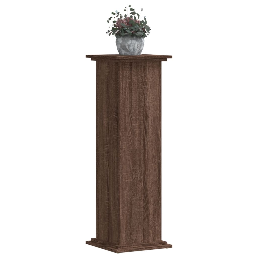 Vidaxx Pflanzenständer 33 x 33 x 100 cm, Holzwerkstoff, braune Eiche