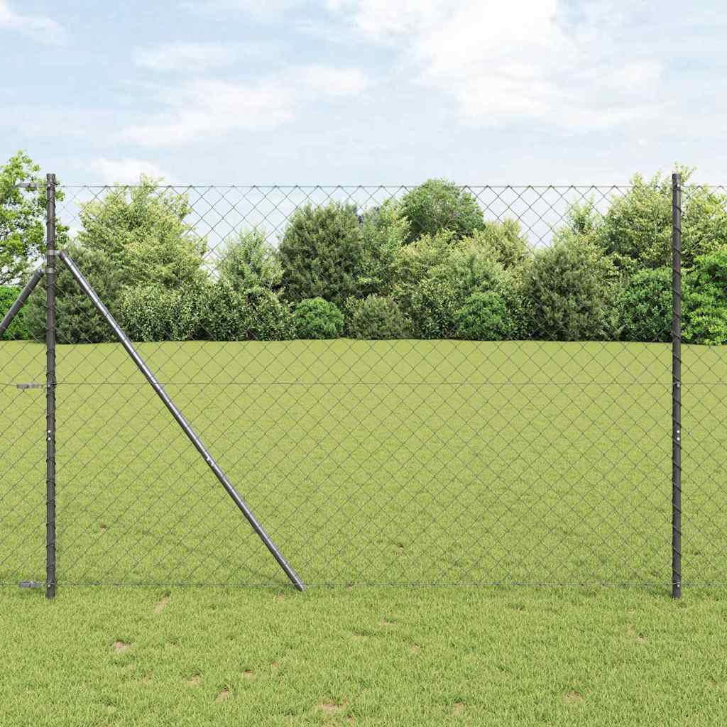 Vidaxl Zaunpfahl grau 10 x 1,5 m (60 x 60 mm Maschenweite)