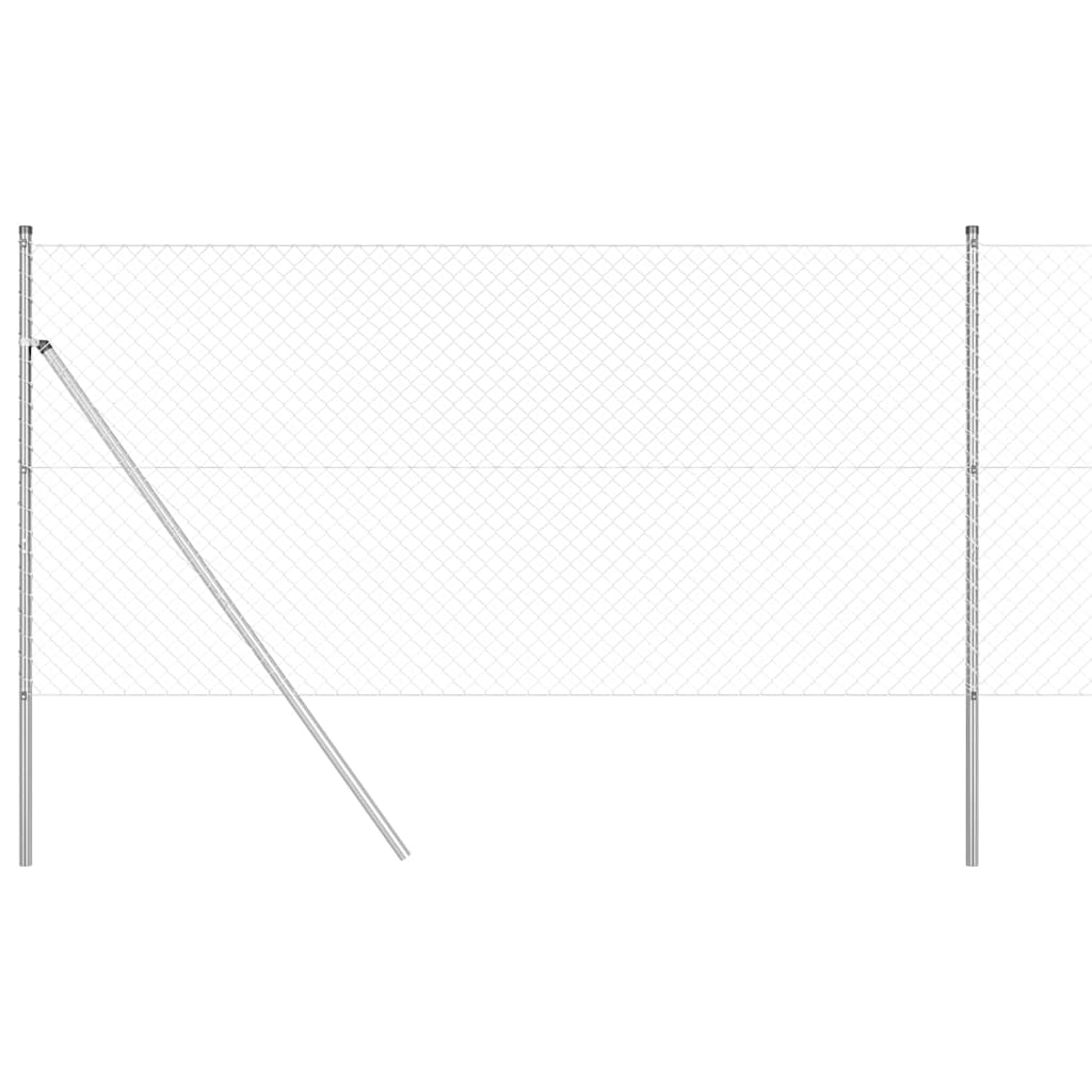 Vidaxl Zaunpfahl Silber 10 x 1 m (40 x 40 mm Maschenweite) Stahl