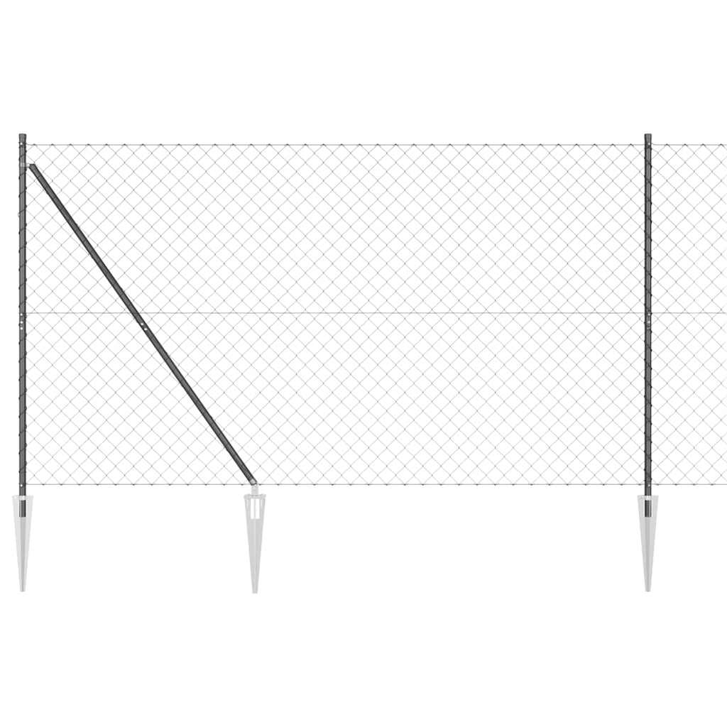Vidaxl Zaunpfahl grau 10 x 1,5 m (60 x 60 mm Maschenweite)