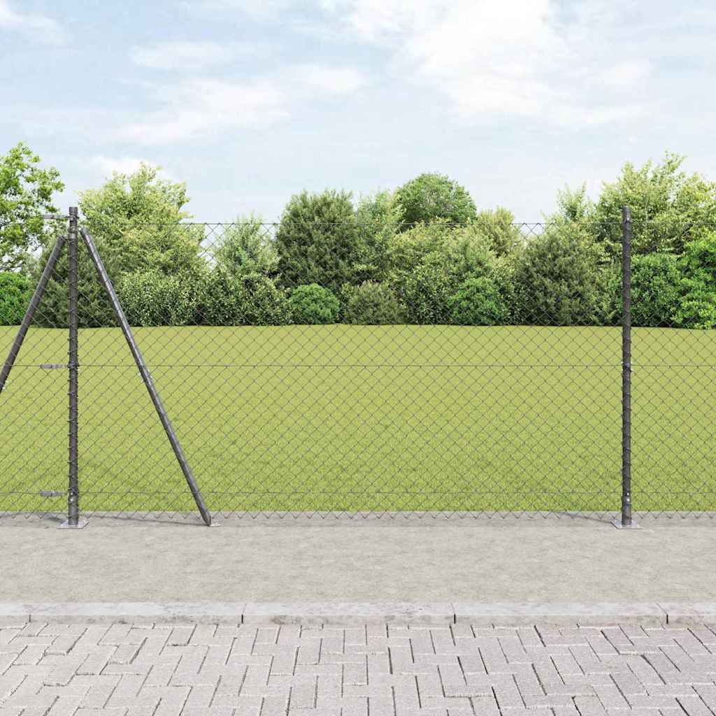 Vidaxl Zaunpfahl grau 10 x 1,2 m (40 x 40 mm Maschenweite)