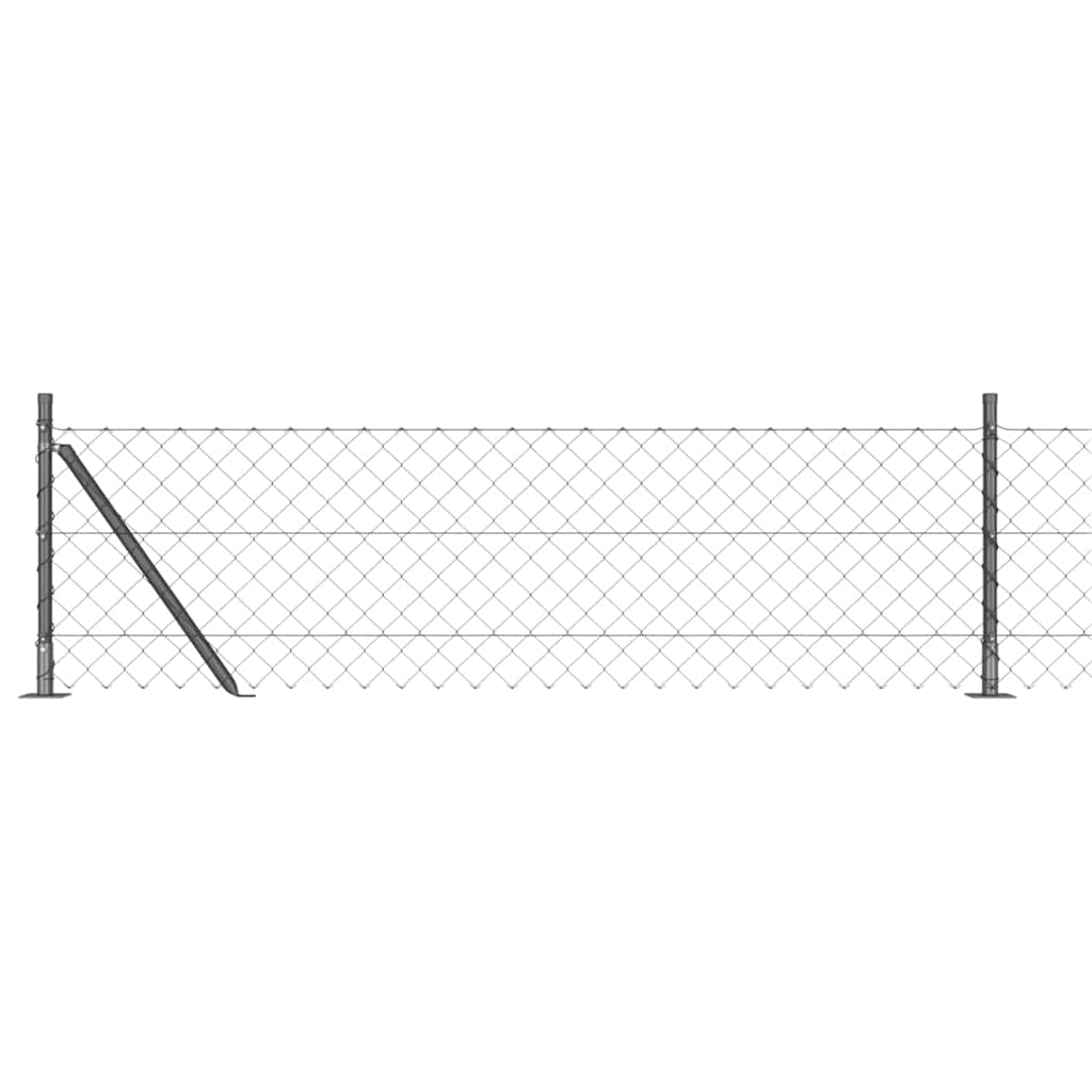 Vidaxl Zaunpfahl grau 10 x 0,4 m (60 x 60 mm Maschenweite)