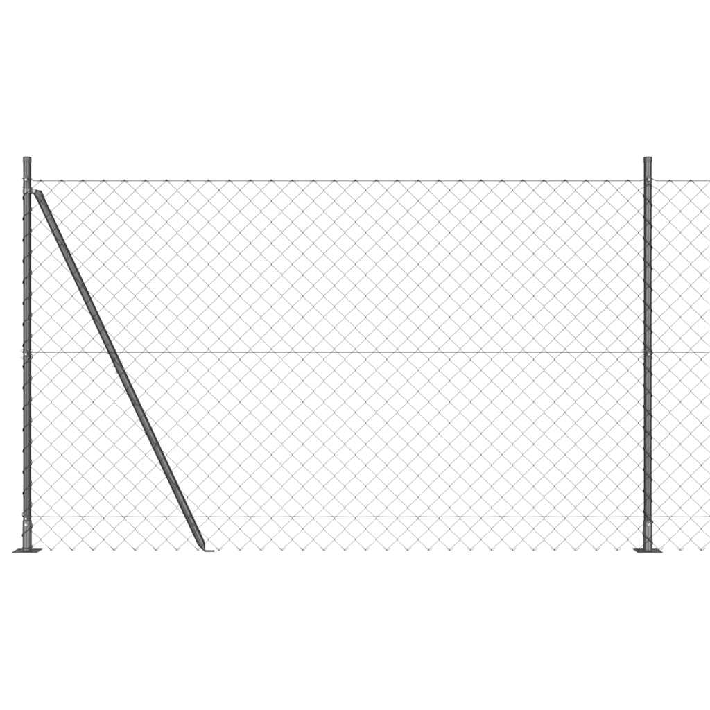 Vidaxl Zaunpfahl grau 10 x 1,6 m (60 x 60 mm Maschenweite)