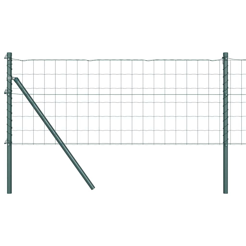 Vidaxxl-Zaun mit Pfosten grün 0,6 x 10 m aus Stahl und PVC