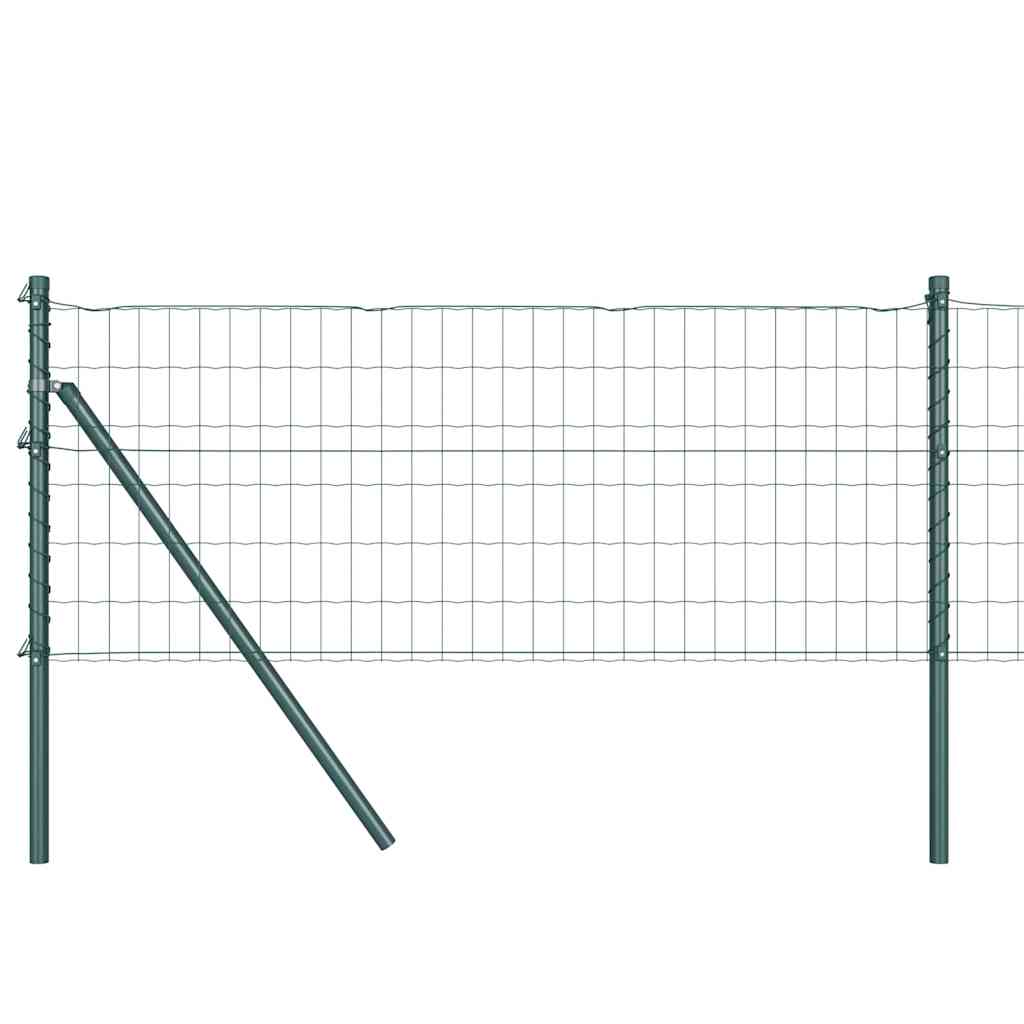 Vidaxxl-Zaun mit Pfosten grün 0,4 x 25 m aus Stahl und PVC