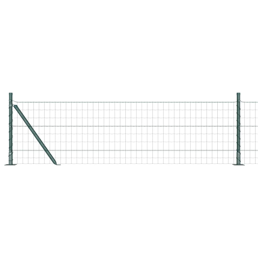 Vidaxl hek met paal groen 0,4 x 10 m staal en pvc