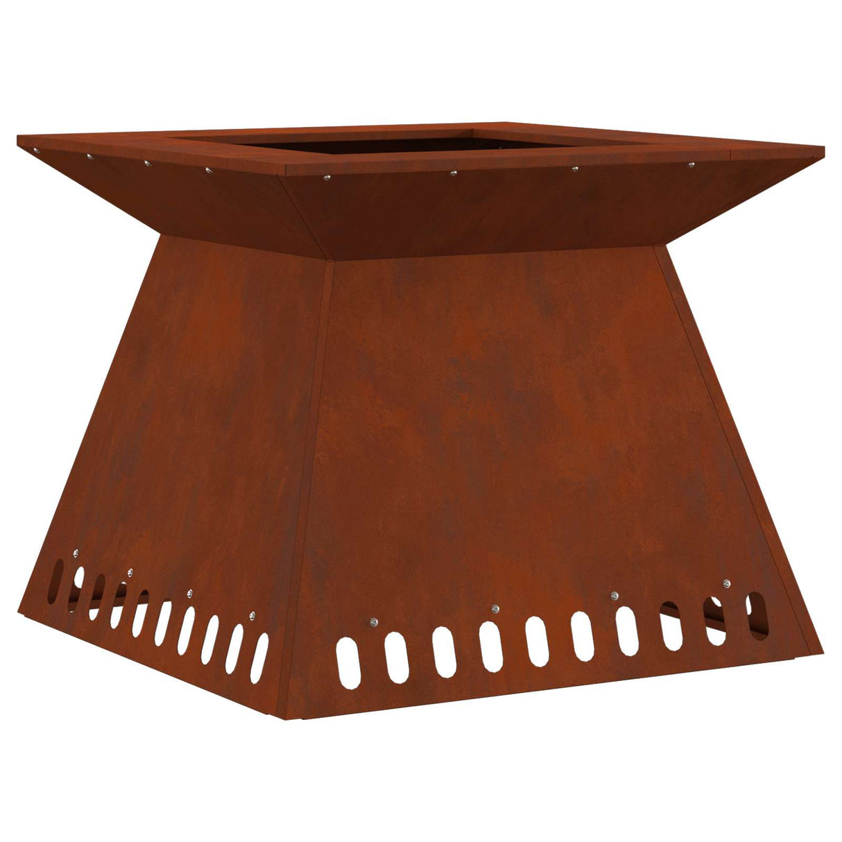 Vidaxl vuurkorf bruin 60 x 60 x 50 cm cortenstaal