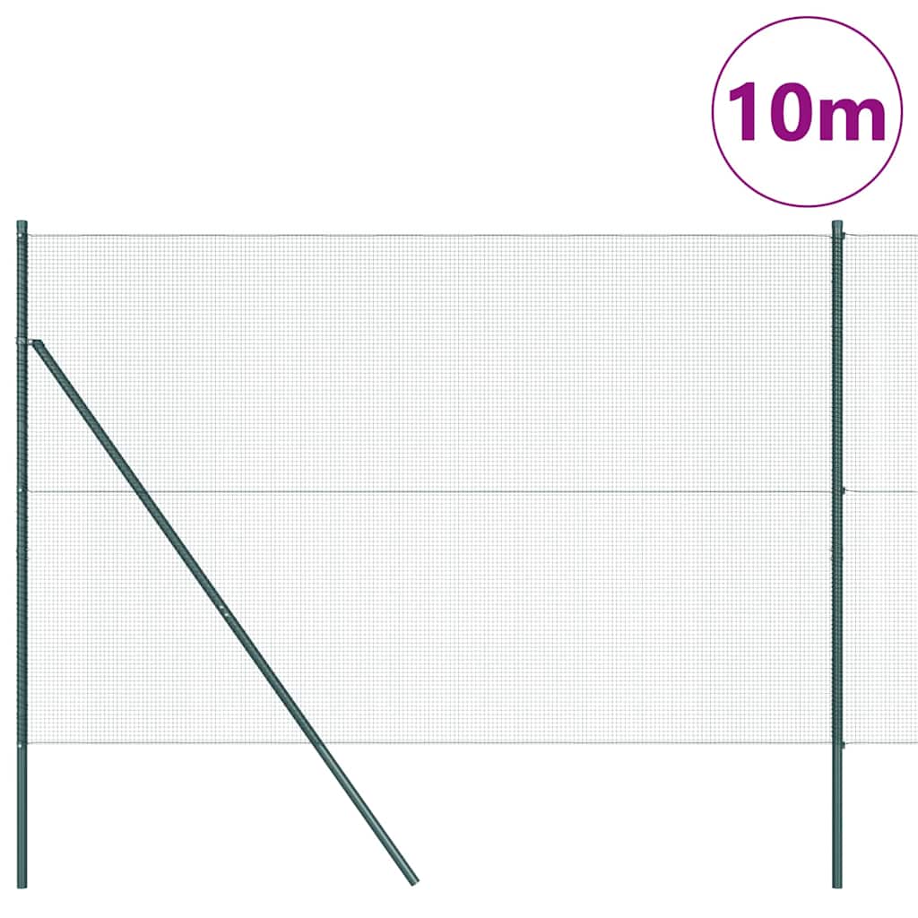 Vidaxl afrasteringspaal groen 10 x 1,6 m (12 x 12 mm gaas)