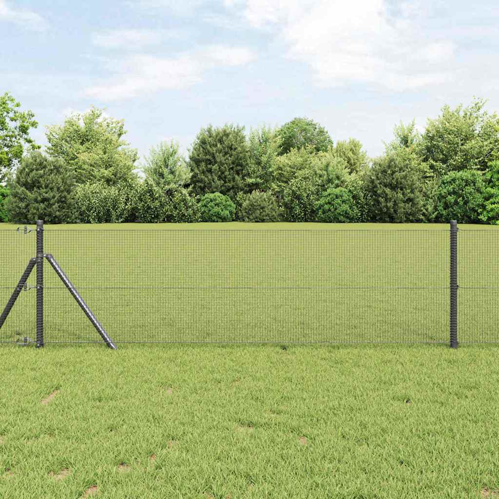 Vidaxl afrasteringspaal grijs 10 x 0,6 m (12 x 12 mm gaas)