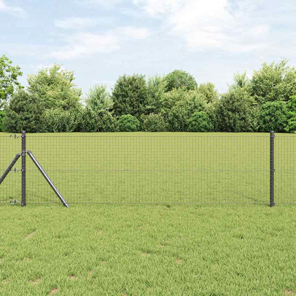 Vidaxl afrasteringspaal grijs 10 x 0,6 m (25 x 25 mm gaas)