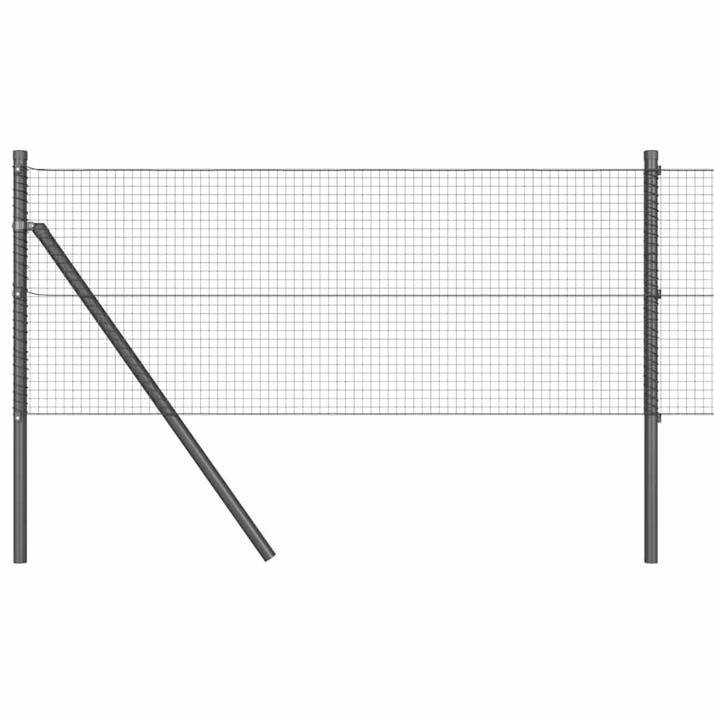 Vidaxl afrasteringspaal grijs 25 x 0,6 m (19 x 19 mm gaas)